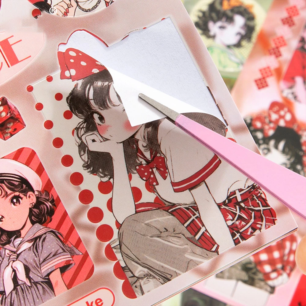 30 ورقة ذكريات الألفية كتب لاصقة النمط الياباني لطيف الكرتون DIY بها بنفسك المواد ملصقات الزخرفية يموت قطع سكرابوكينغ #3
