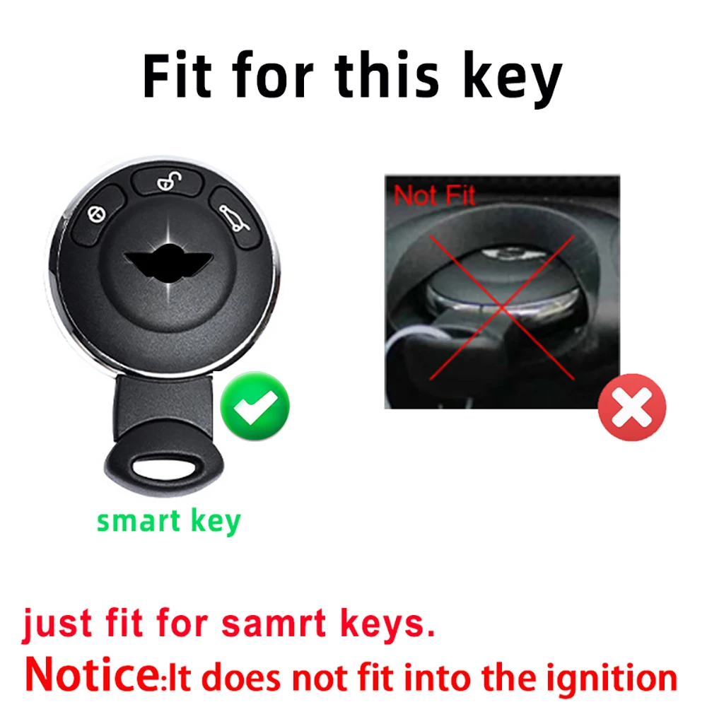 3 Buttons TPU Remote Smart Card Car Key Shell Cover Case for BMW Mini Cooper R56 2007-2014 Protector Keychain view 4
