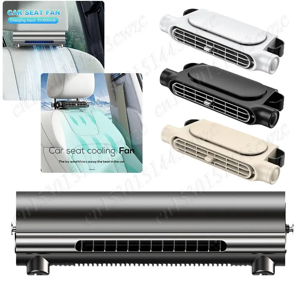 

Portable Car Seat Fan 3 Speeds Adjustable Car Headrest Cooling Air Fan USB Powered Car Seat Headrest Fan Summer Car Accessories