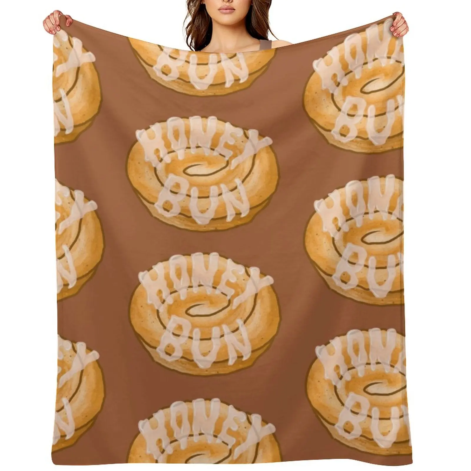 Honey Bun Throw Blanket Comforter Kid'S Furry Blankets For Bed Baby Quilt Blankets