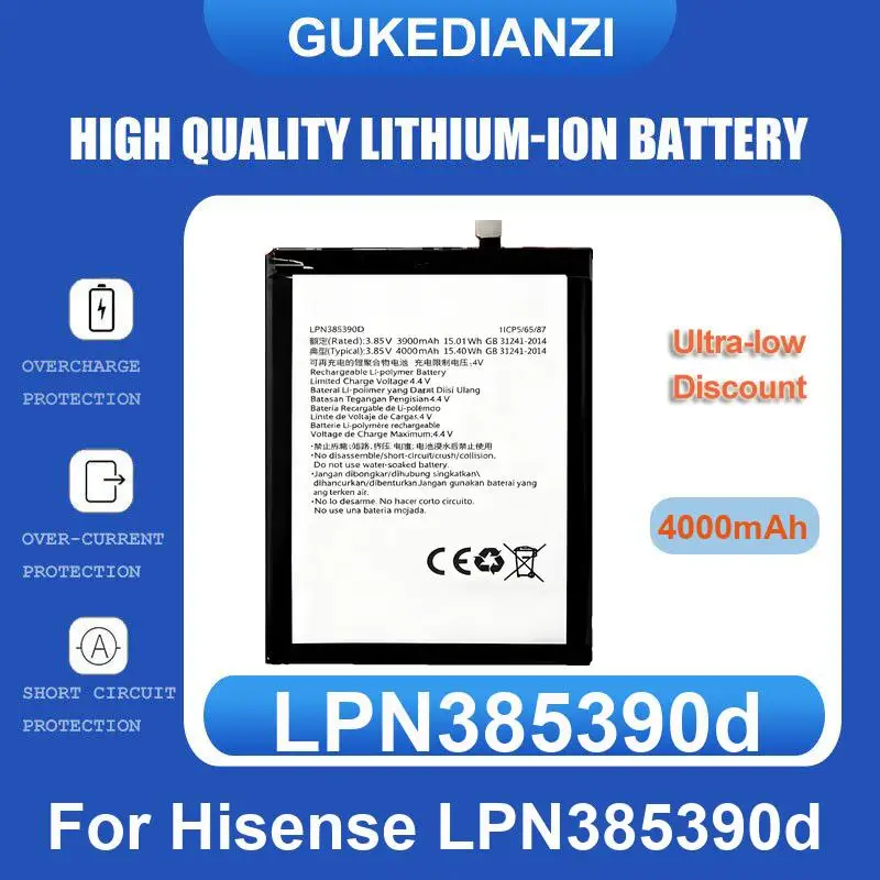 Battery For Hisense LPN385390d LPW38300G Infinity F17 Pro F16 A6L HLTE730T LPN387495 F23 F23M HLTE216T E16 HLTE316T LPN385485