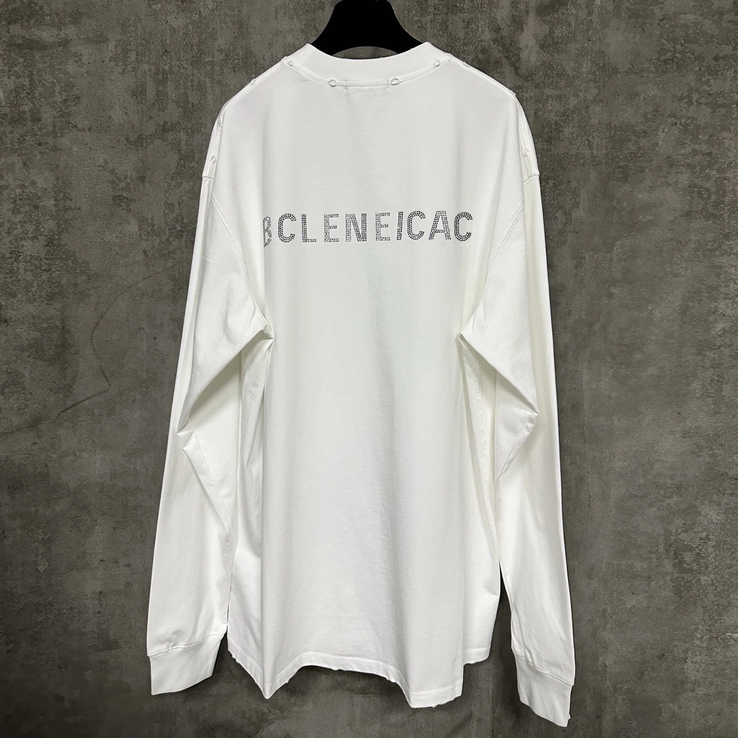 

BCLENEICAC New Loose Hoodie Couple Sweatirt Men Women Paris Sle Front And Ba Rhinestone Letter Casual round Ne