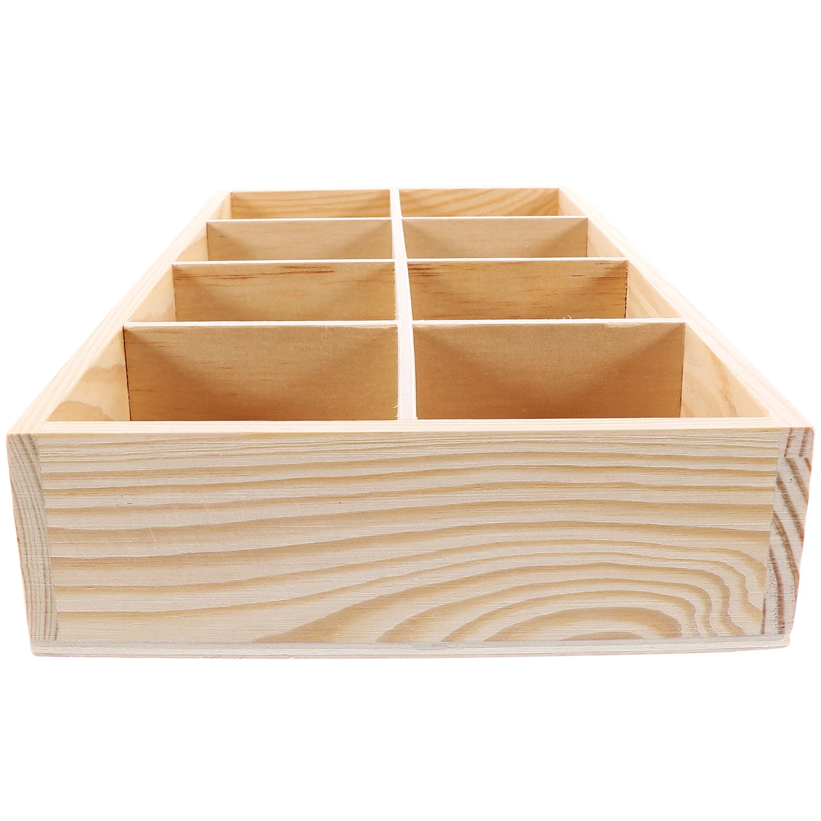 

12 Grid Storage Box Plant Trays Planter Rectangle Wooden Holder Multi Compartment Flower Pot Saucer Wood Tray Small Items Box