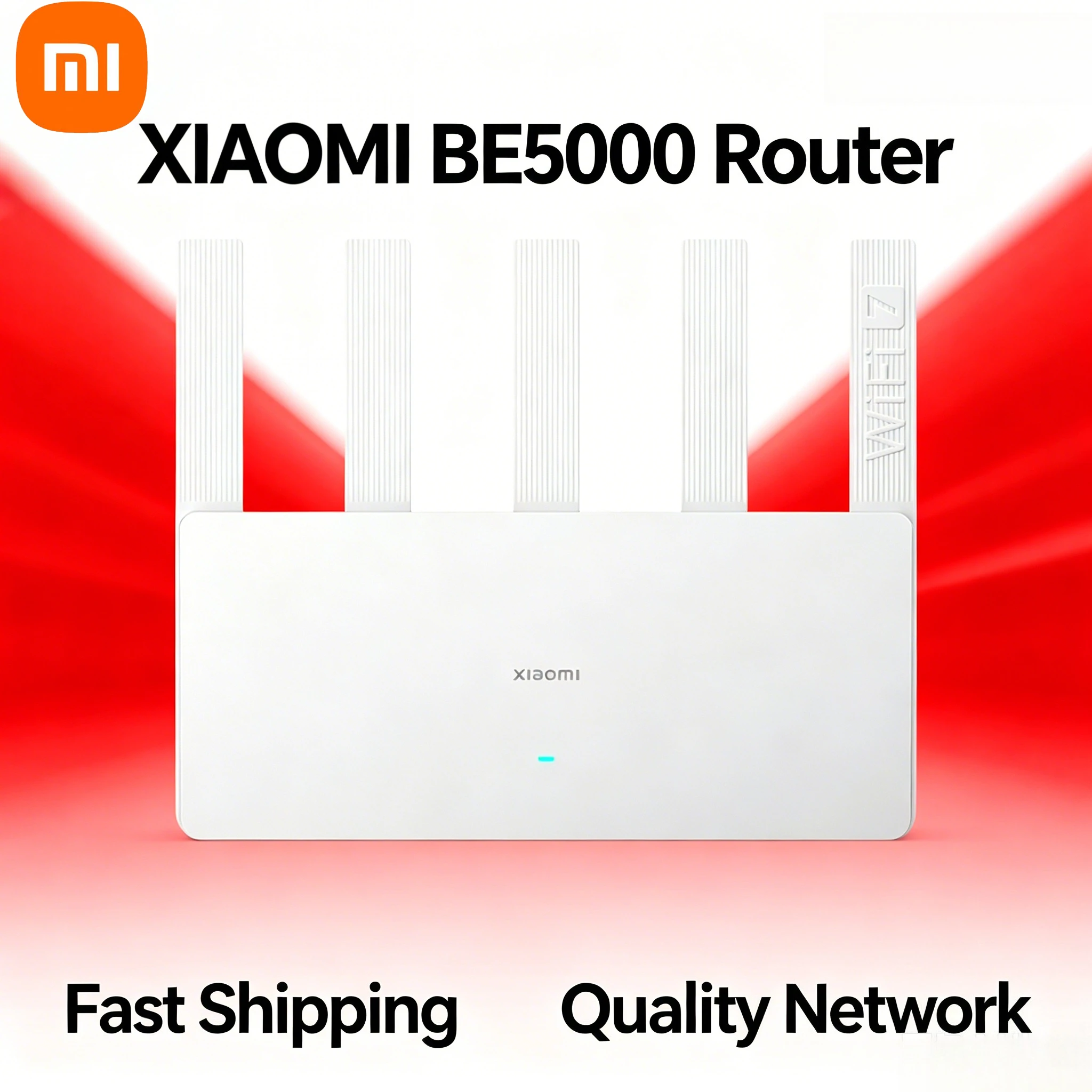 Xiaomi BE5000 WiFi 7 Draadloze Router Dual Band 2.5G Ethernet-poort Ondersteunt Mesh-netwerken Hoge Snelheid Thuis WiFi Internet Router