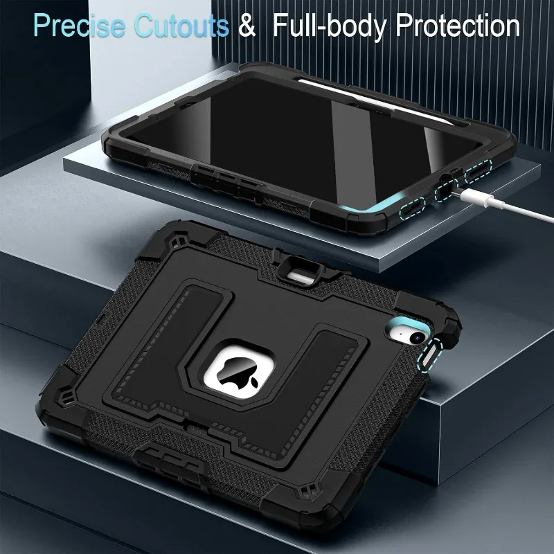 Case for iPad Air 13-inch M3/M2(2026/2025/2024),Heavy Duty Shockproof Stand Cover,Built-in Pencil Holder Capa,Kids Friendly Case