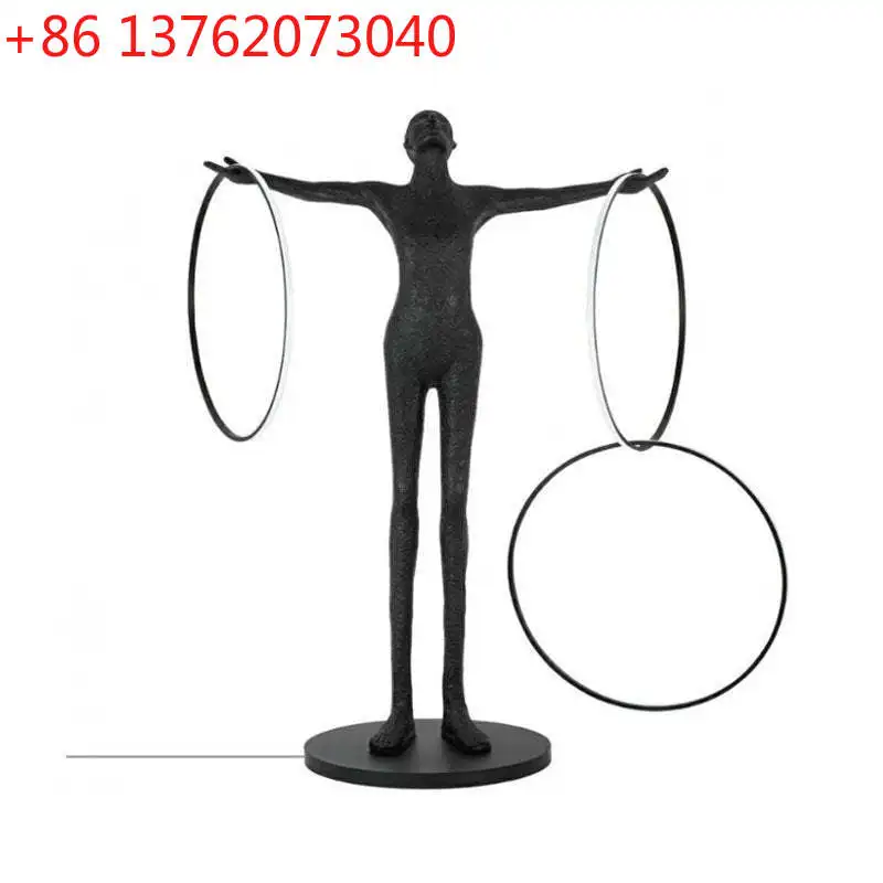 

Humanoid art sculpture hotel floor lamp, large human body decoration character ornament lamp in the lobby sales department