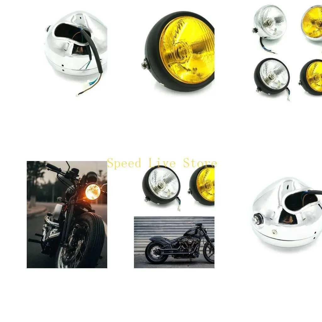 

547C 5,75-дюймовая светодиодная фара «ангельские глазки» для мотоцикла 5-3/4 дюйма, круглая фара проектора