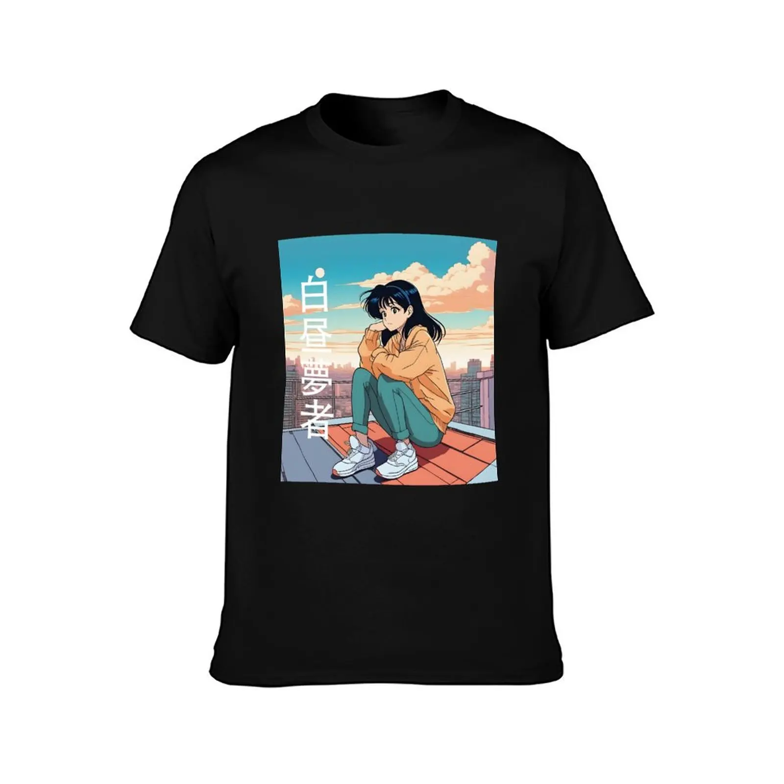 Daydreamer 90s Anime Girl T-Shirt Stain Resistant Casual Tee T-Shirt
