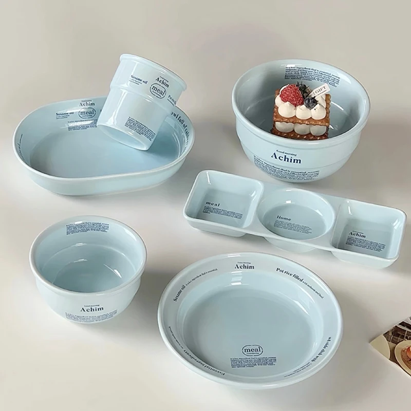 

New 2025 Cerc Dinner Plate Home Use Diware Deep round Pasta Plate Korean Sle Fren High Temperature Firing