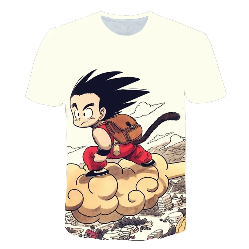 2025 nueva camiseta con estampado 3D de Dragon Ball Z Goku para niños, moda de verano, ocio, ropa Unisex para hombres, Top
