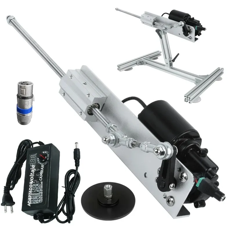 Actuador lineal telescópico ajustable, ciclo alternativo, carrera de 3-12CM, DC 12V 24V, accionamiento de engranajes con ventosa, conector 3XLR