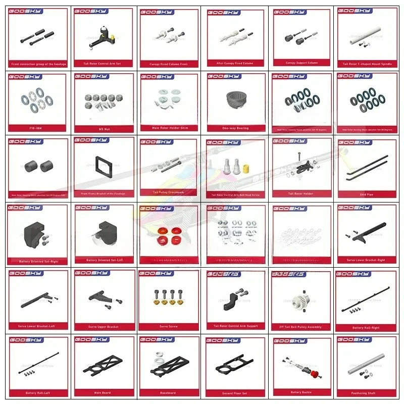GOOSKY RS7 Helicopter Spare Parts Tail Rotor Holder One-way Bearing Skid Pipe for RS7 Helicopter.