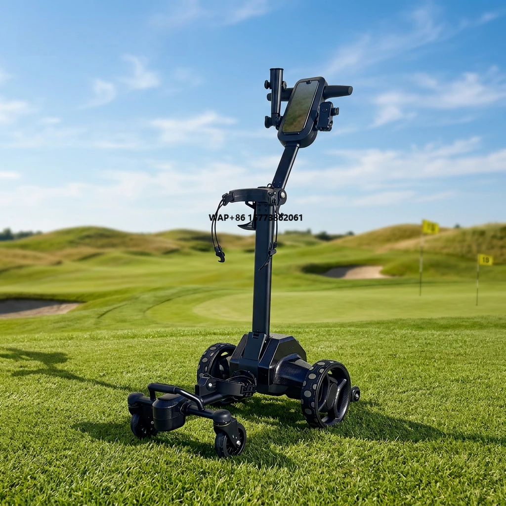 Remote Trolley  Caddy Automatic Golf Trolley Push Golf Trolley  Caddy  Auto Balancing  Follow Me Foldable Golf Follow Buggy