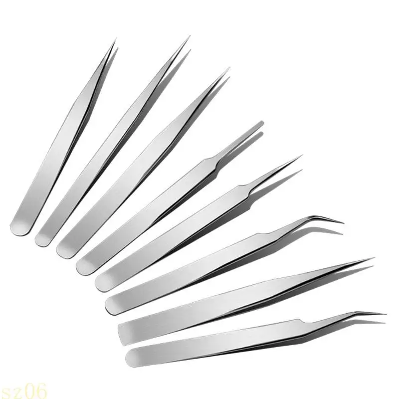 Q2Q4 Tweezer Stainless Steel Multipurpose Tweezers Jahit Mesin Pinset Forceps