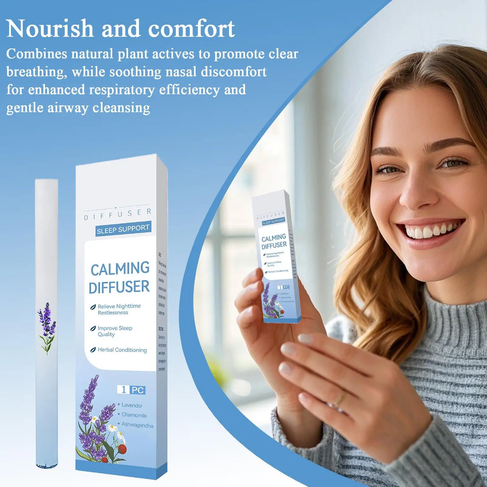Diffuser Pen Clear Breathing Booster Energy Boosting Diffuser Pen for Women Men Classroom Work Travel Bedroom Relaxation Yoga
