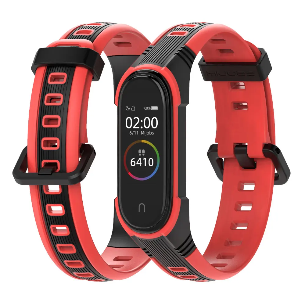 สำหรับ Xiaomi Mi Band 7สาย Mi 6 5 4 3สร้อยข้อมือซิลิโคน Correa Miband 5 Amazfit Band 5สายรัดข้อมืออุปกรณ์เสริม