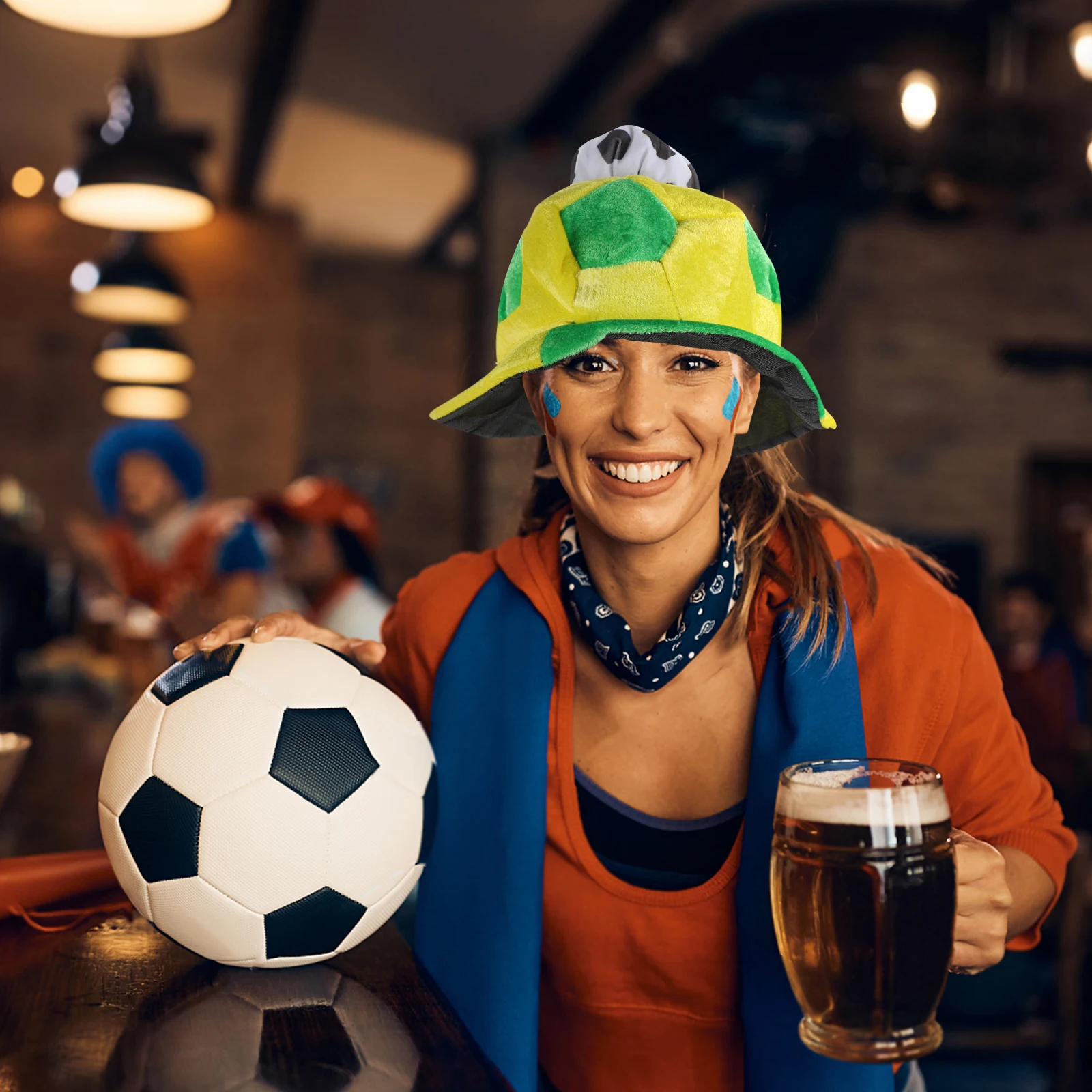 

Football Hat For Men Women Soccer Game Caps Lightweight Breathable Sports Fans Party Cheering Accessory Brazil Design