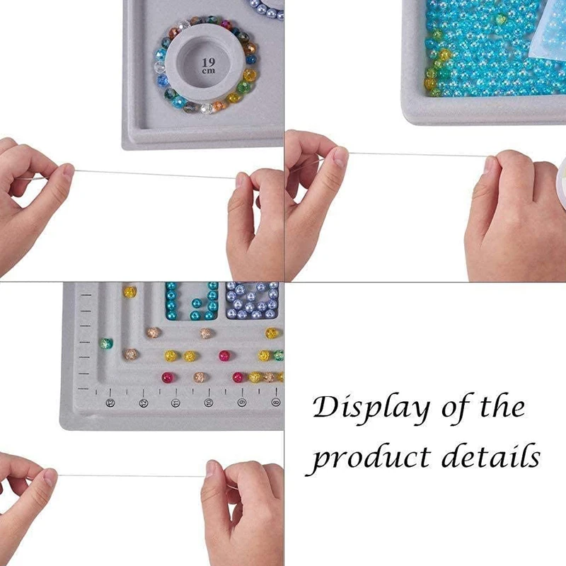 BAAE Bead Design Board Bracelet Design Board Flocked Bead Board Mats Necklace Beading Jewelry Organizer Tray -B