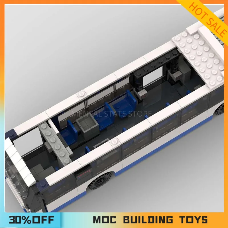 523PCS MOC GVB Bus in Amsterdam the netherlands Model Building Blocks Bricks DIY Creative Assembly Toys Holiday Gifts