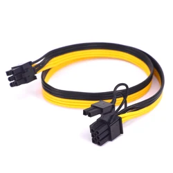 100cm PCIe 6Pin to 6+2 Pin Power supply Cable 8 pin to 6 Pin PCI express Graphics Card Power Cable Male to male Port