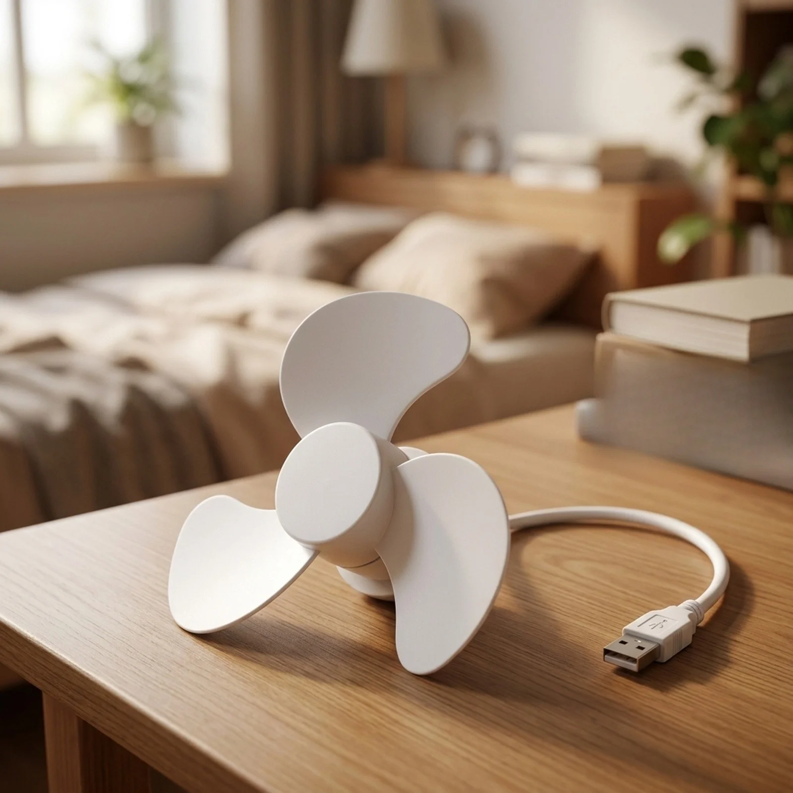 For Bedroom USB Portable Fan Portable USB Fan For Bedroom Fan Cooling Bedroom Cooling Quiet Operation Plastic Construction