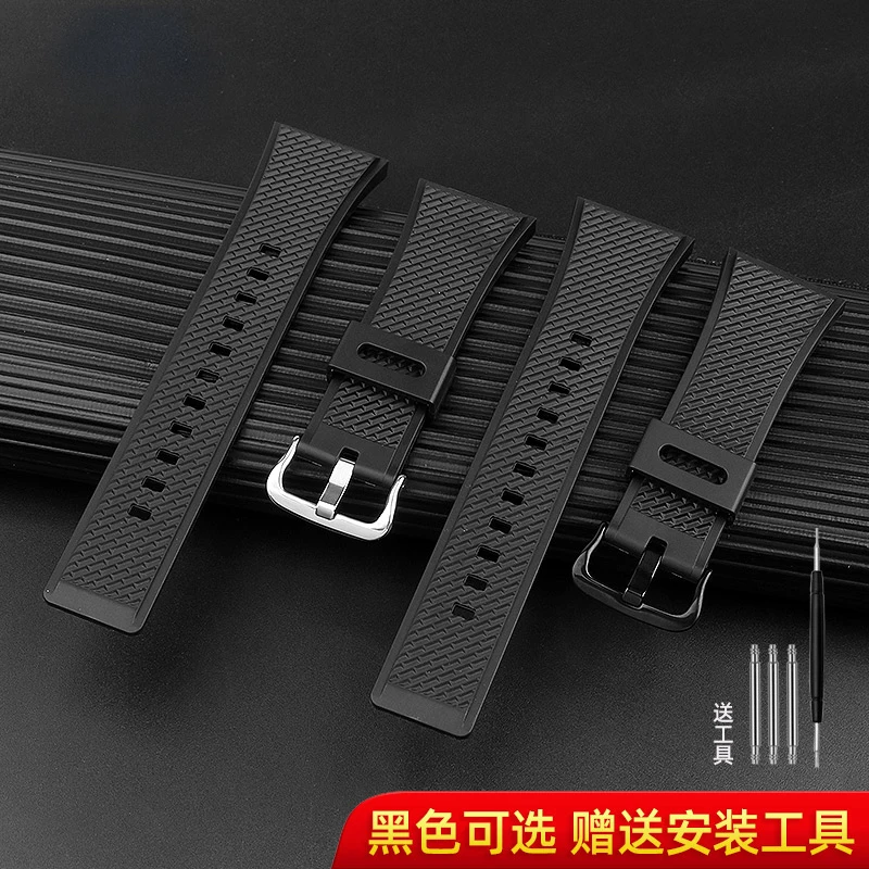 16mm Black Orange Transparent white Silica Gel Watch Strap For Casio G-SHOCK  GM-110  Watch Band Rubber  Convex joint - view 4