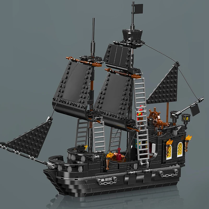 ตัวต่อ Mould King 10195 MOC ไอเดียสุดเจ๋ง ยานดำมุก ของเล่นเรือโจรสลัด ตัวต่อประกอบเรือโจรสลัด ของเล่นเด็ก DIY ของขวัญคริสต์มาส