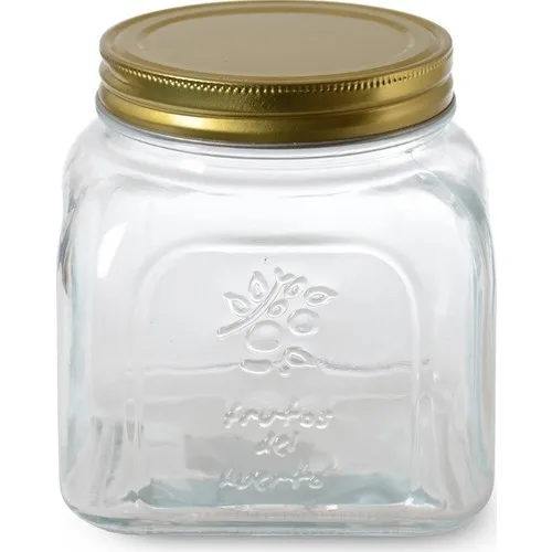 Metal Vacuum Lid Borosilicate Glass Jar 950 ml