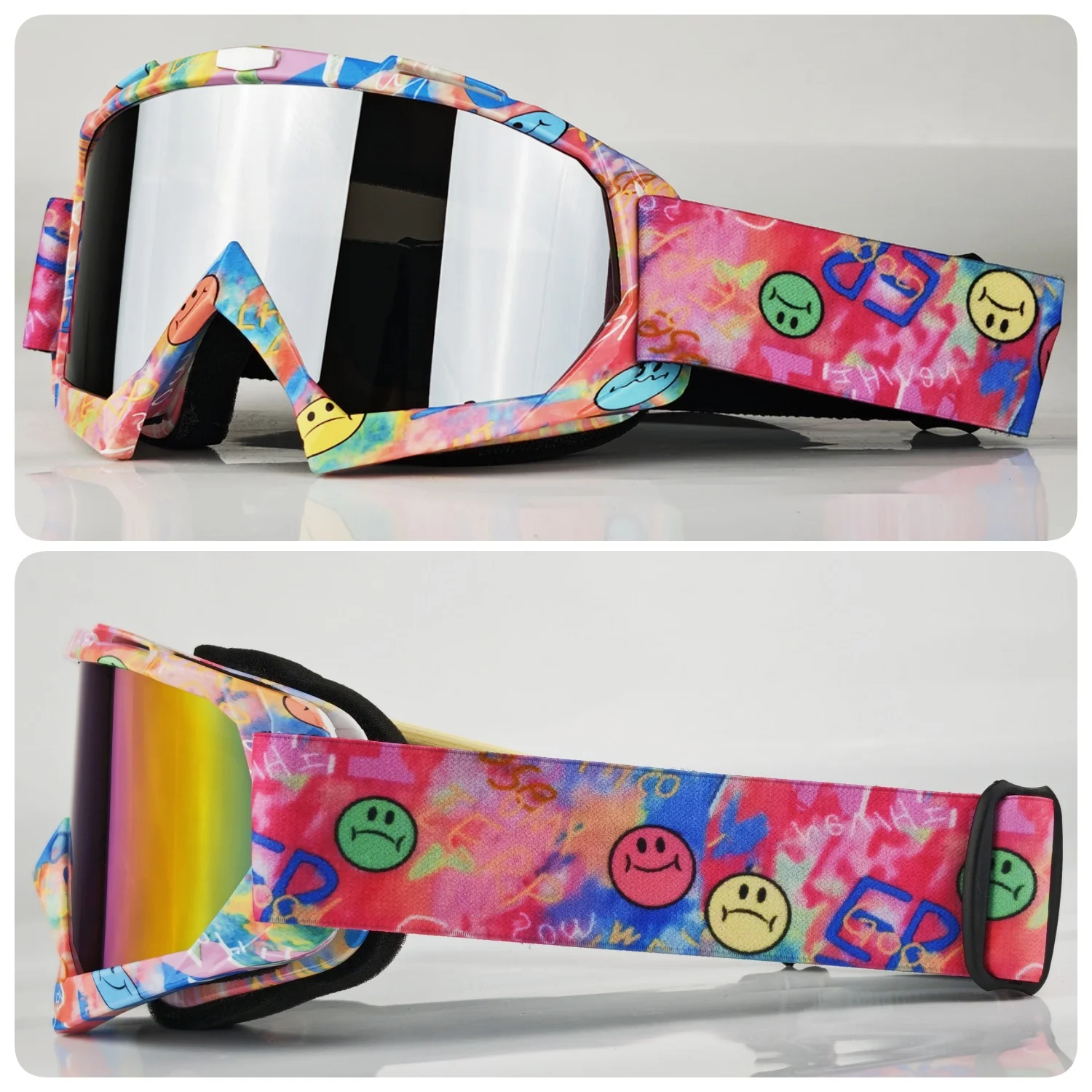 Kacamata Motocross Kacamata Hitam Sepeda Motor Pria Masker MTB ATV Perlindungan Tahan Angin Kacamata Off-Road Balap Bersepeda Ski