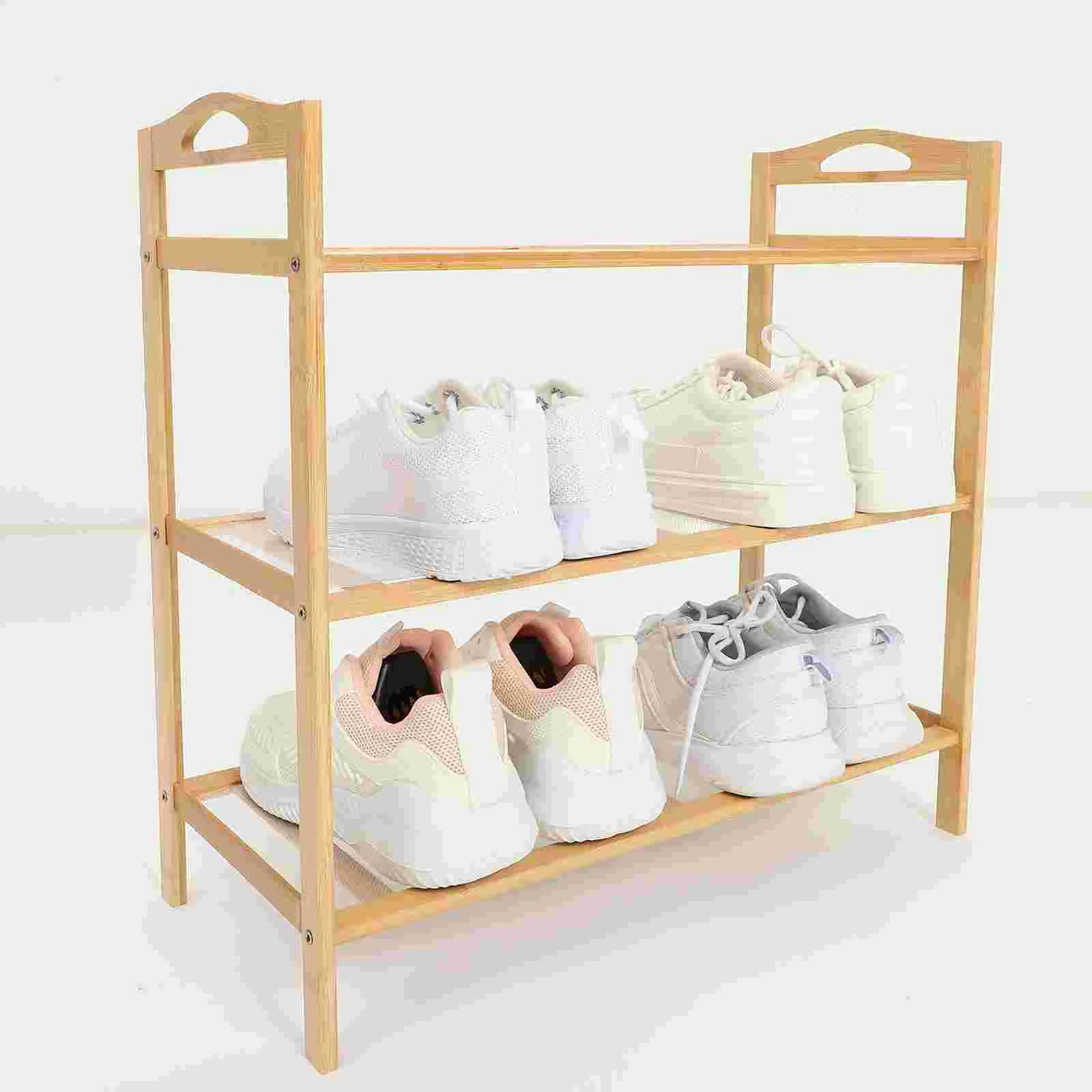 Wooden Shoe Rack Shoes Shelf Standing Shoe Holder Multi-layer Household Shoes Rack