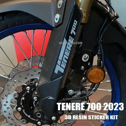 Motorcycle Front Fender Sticker 3D Epoxy Resin Sticker for Tenere700 Tenere 700 2023 2024 Accessories