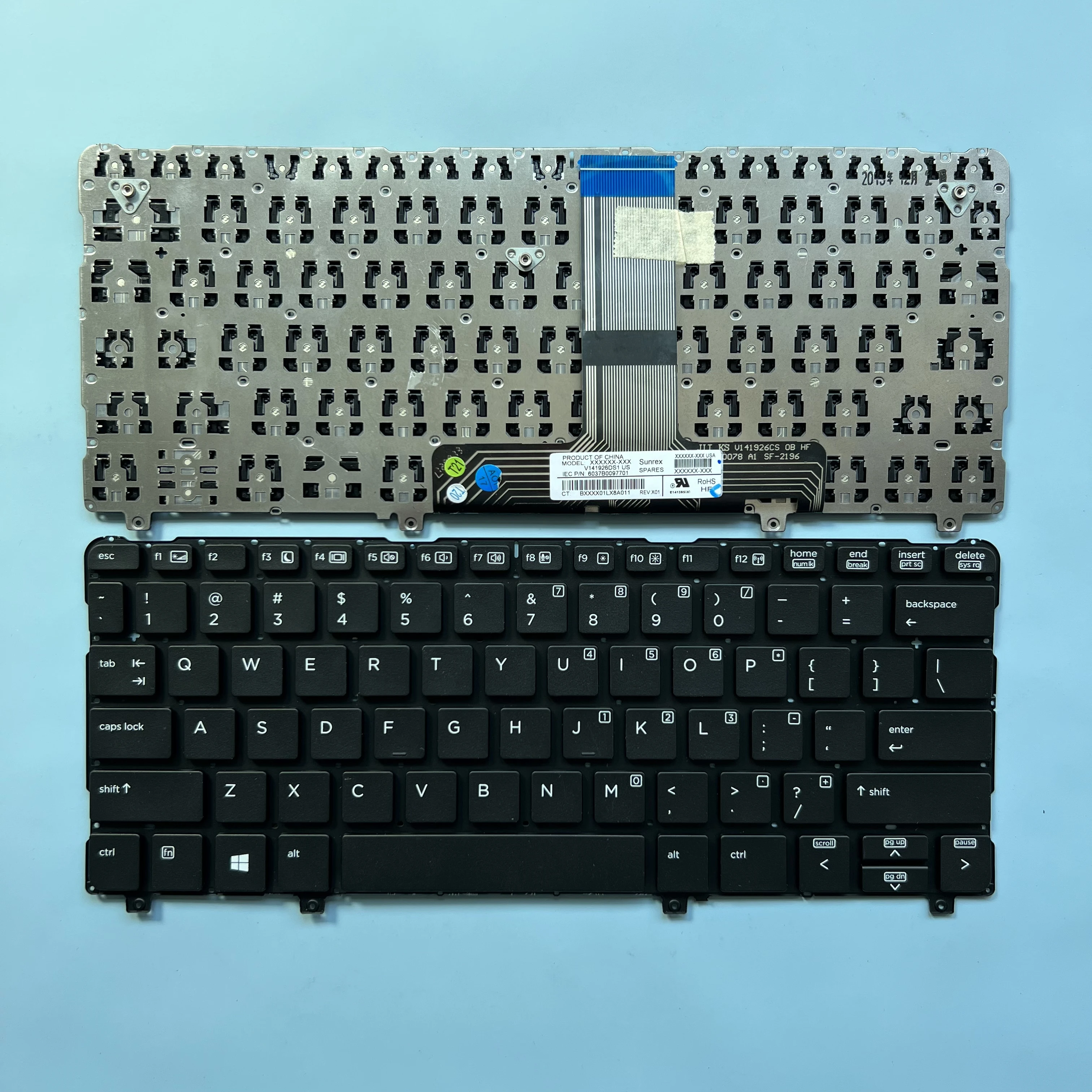 XIN US Keyboard For HP Pro x2 612 G1 612g1 Laptop NEW English Keyboard Black NO Backlight