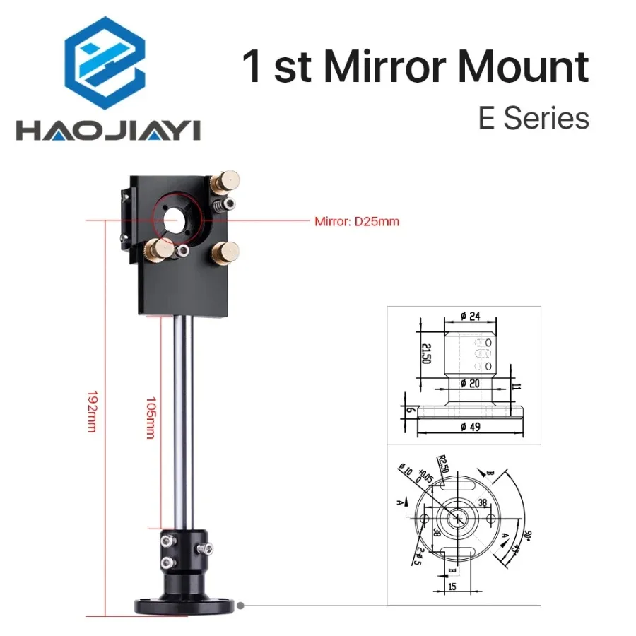 

Головка лазера CO2, первый диаметр крепления на зеркало. 25 мм отражающее зеркало 25 мм машина для резки лазеров с интегрированным креплением