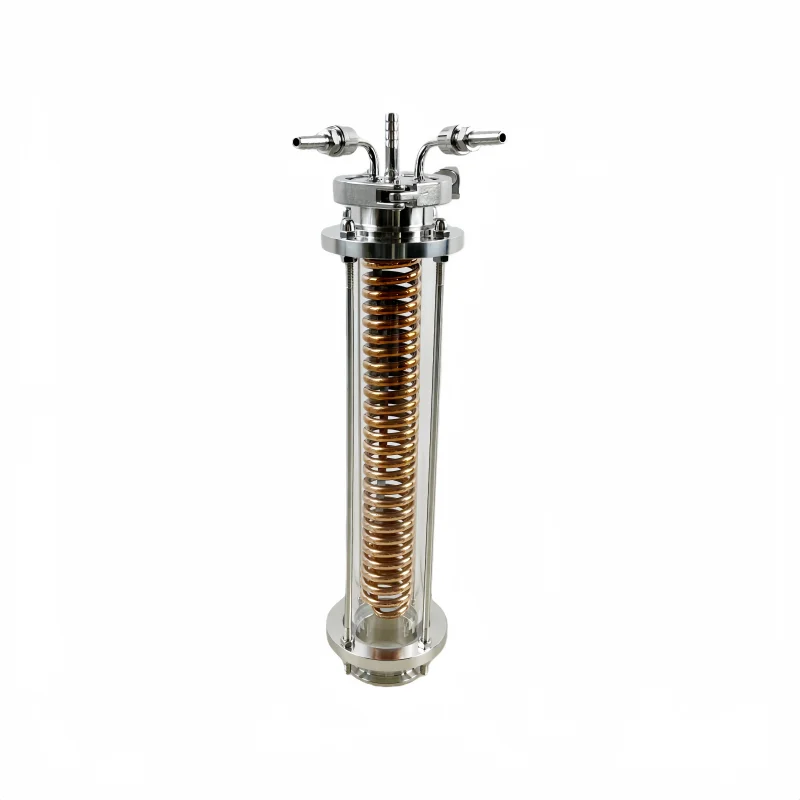 

2inch Flange64mm TC Dephlegmator/Distillation Copper Condenser With 2" Long Sight Glass For Homebrew Distillation,Reflux,Dimroth