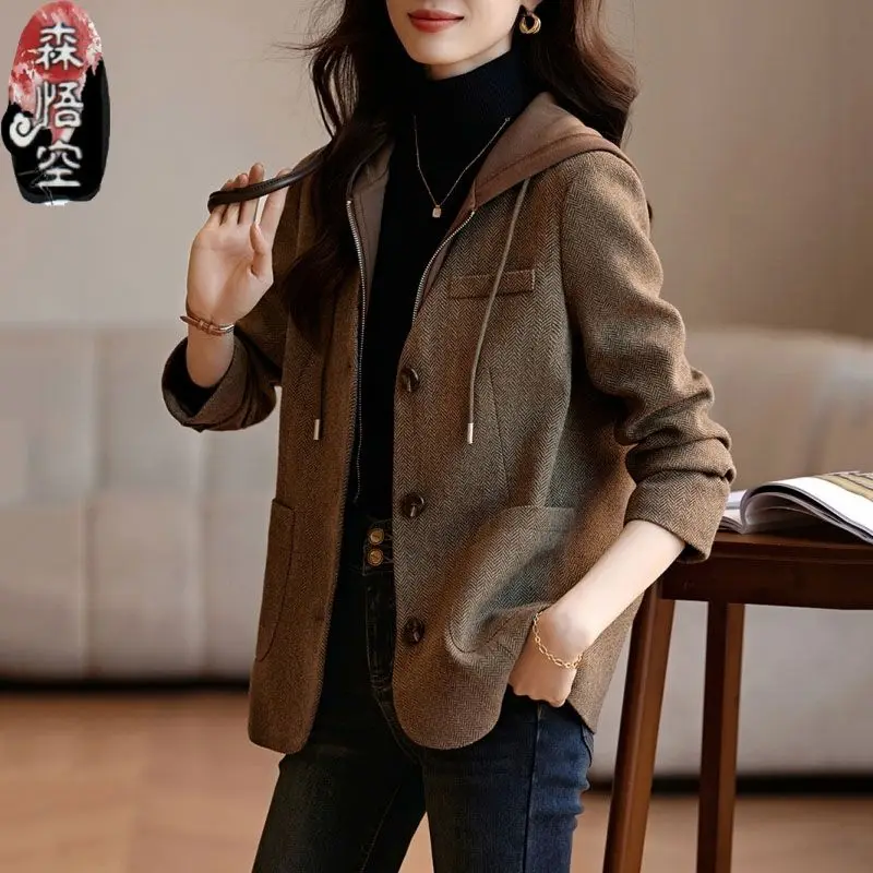 

Autumn Winter New Middle-aged Women Parkas Short Down Cotton Jacket Female Thin Loose Cotton Padded Parka Outwear Z468