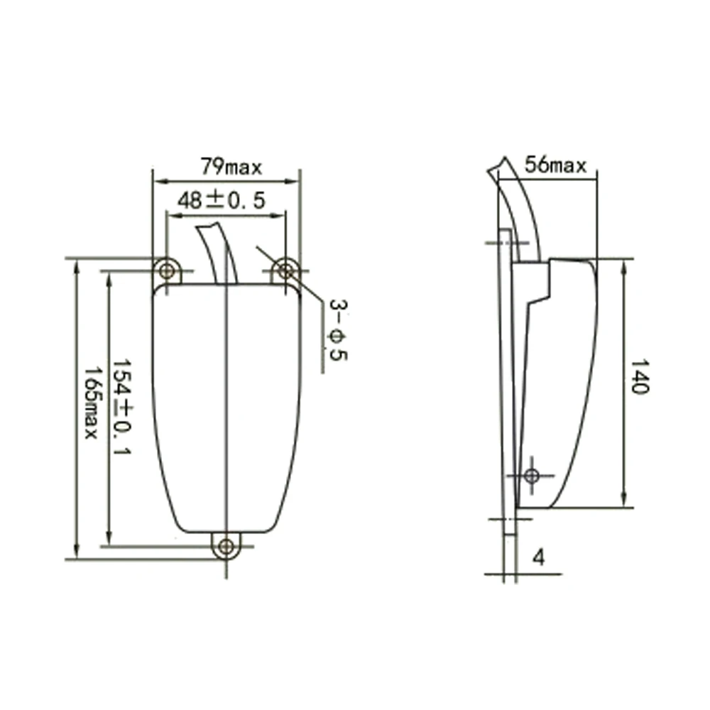 Interruptor de pé, interruptor de pedal, 10A 220V 15,7CM * 7,9CM Material: alumínio FS-3
