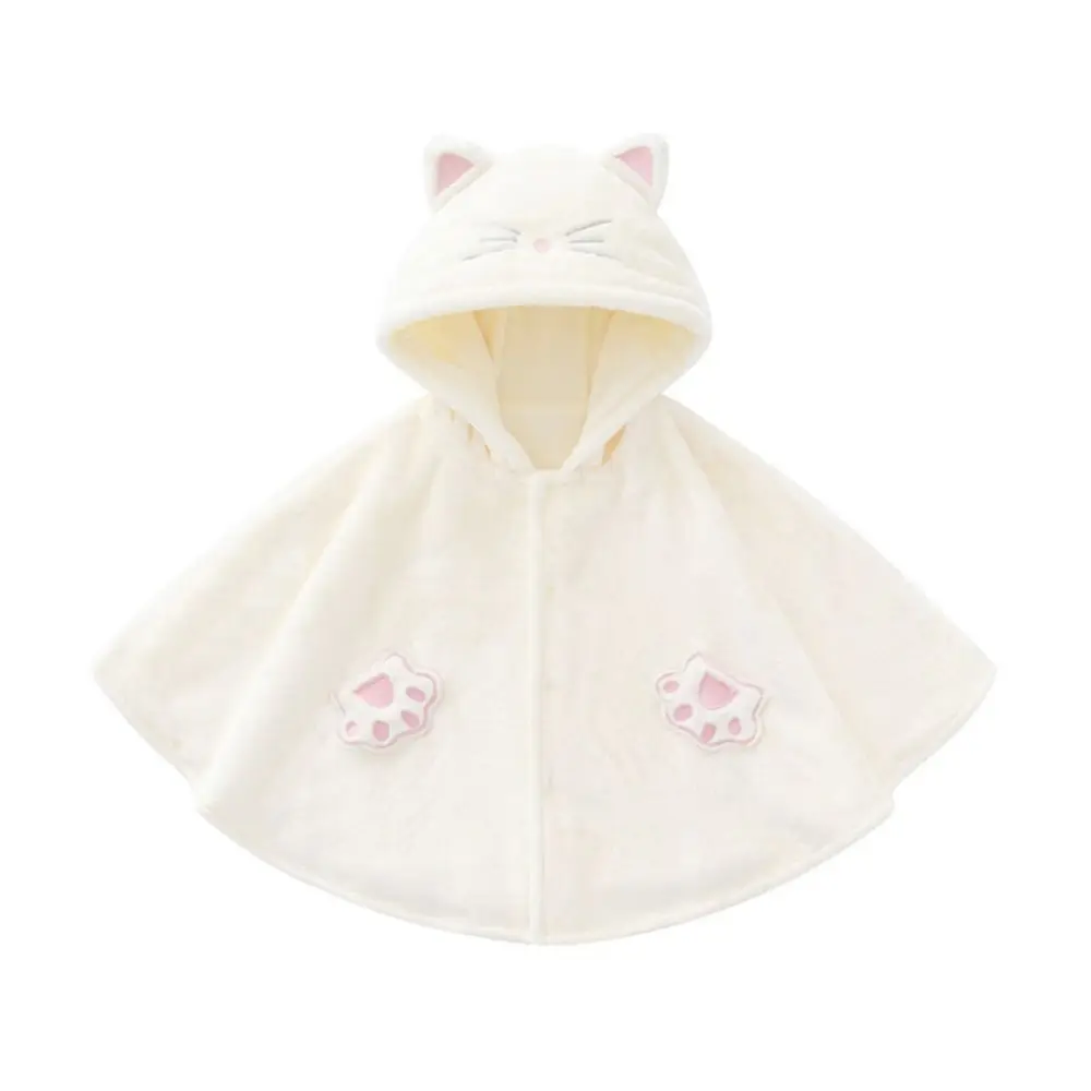 

Прочный теплый детский плащ с капюшоном, флисовое пончо для малышей 73/90 см, зимняя куртка для новорожденных 0-2 лет для мальчиков и девочек