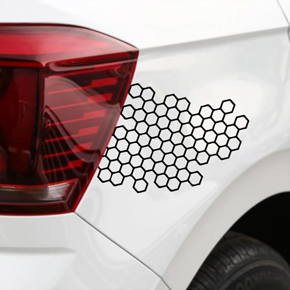 Motorcycle Sticker Honeycomb Helmet Decals Stickers Car Refit Creative Body Decoration Decals Waterproof Bumper Sticker