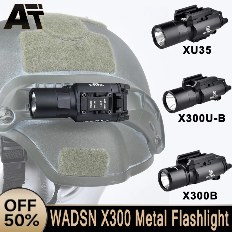 Metal X300 X300-B X300U-B Pistol Hanging Flashlight XU35 LED White Light Strobe Hunting Airsoft Scout Light Parts Fit 20MM Rail