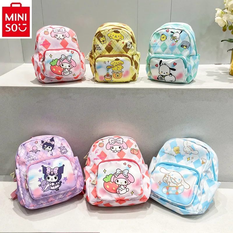 MINISO Sanrio Cute Cartoon Kuromi Hello Kitty Student Sweet, Fresh, Lightweight, Large Capacity Storage Backpack