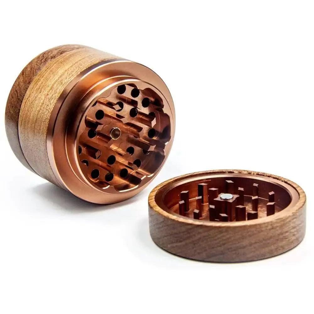 63mm Herbal Tobacco Grinder Smoke Herb 4 layer Walnut head Aluminum alloy Grinders Spice Mill Cigarette Accessories view 3