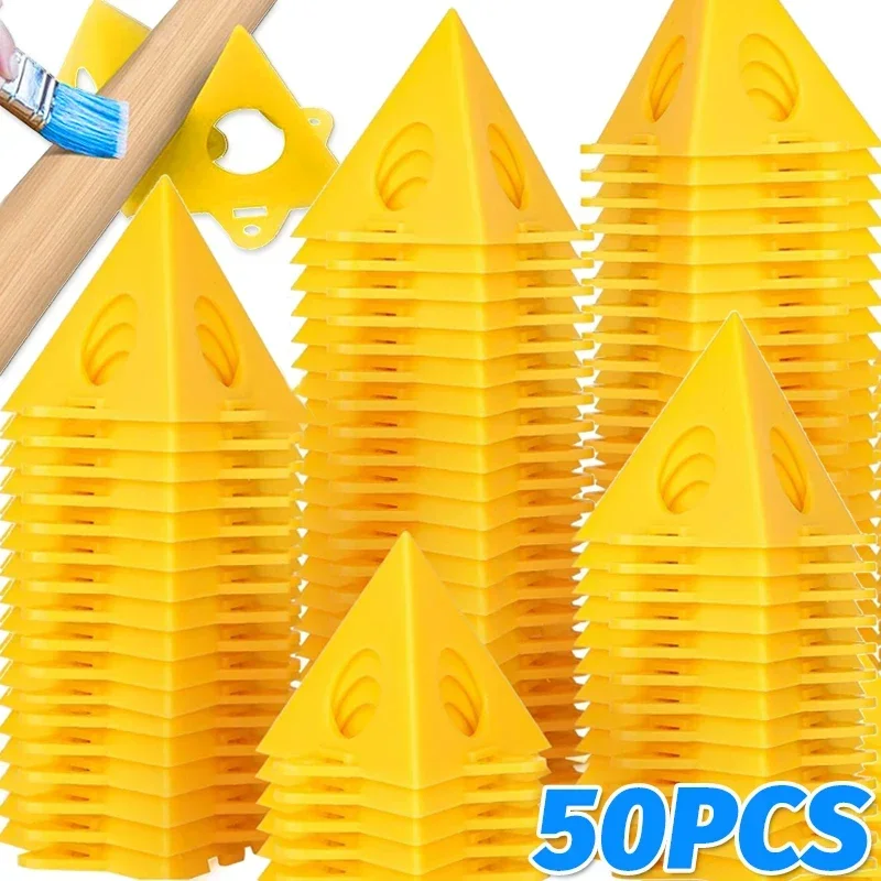 10/50PCS Pyramid Shaped Tripod Woodworking Paint Triangular Bracket Set Spray Painting Cushion Air Dry Coated Auxiliary Tools