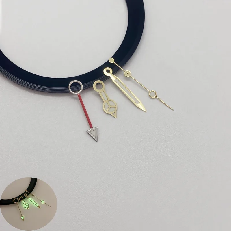 Watch Hand Accessories for GMT Hands Gold Strong Green Luminous for NH34 Hands Diver's Pin Accessories