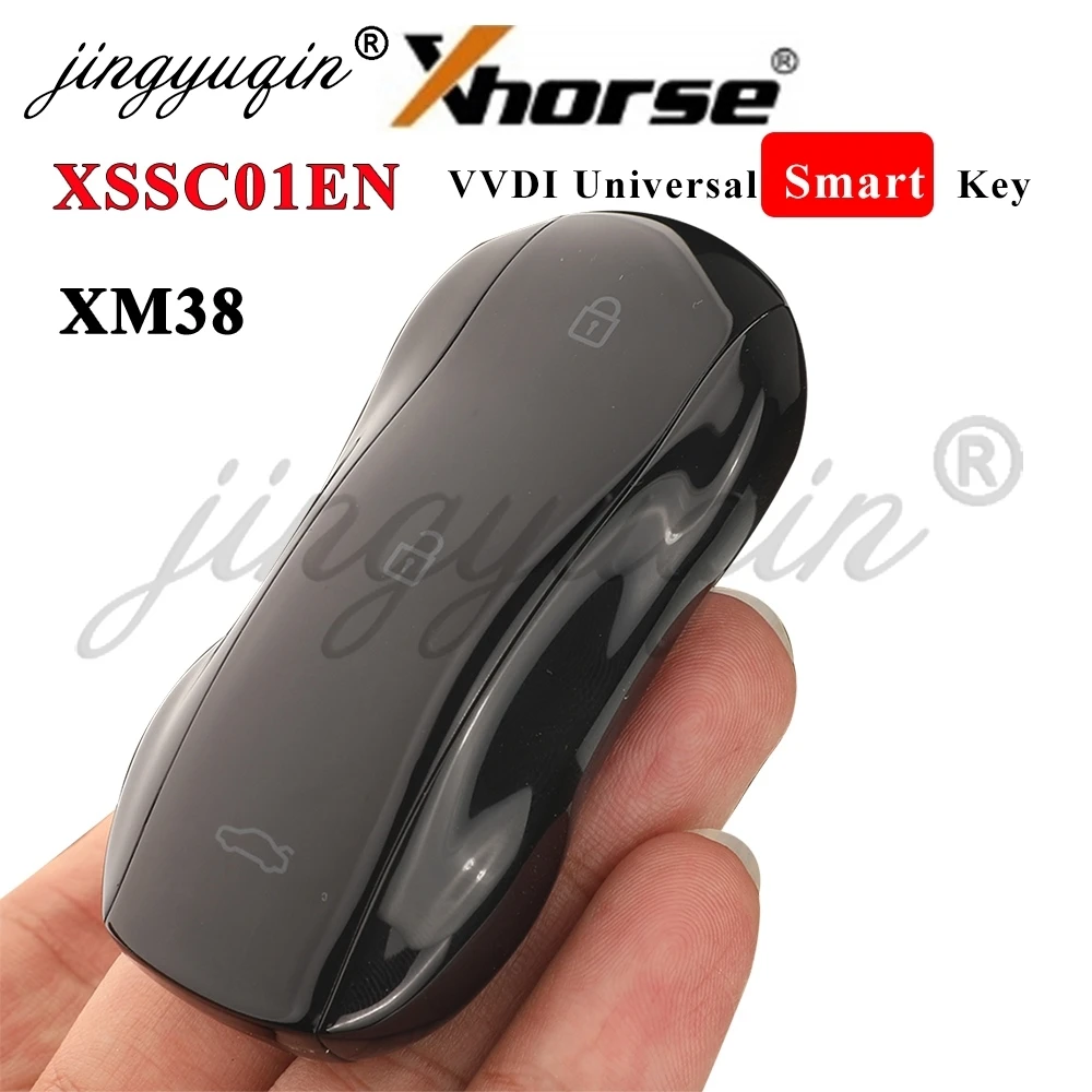 jingyuqin Xhorse VVDI XM38 XSSC01EN TOY.T Universal Smart Key Supercar Style Glossy Black Color 3 Buttons