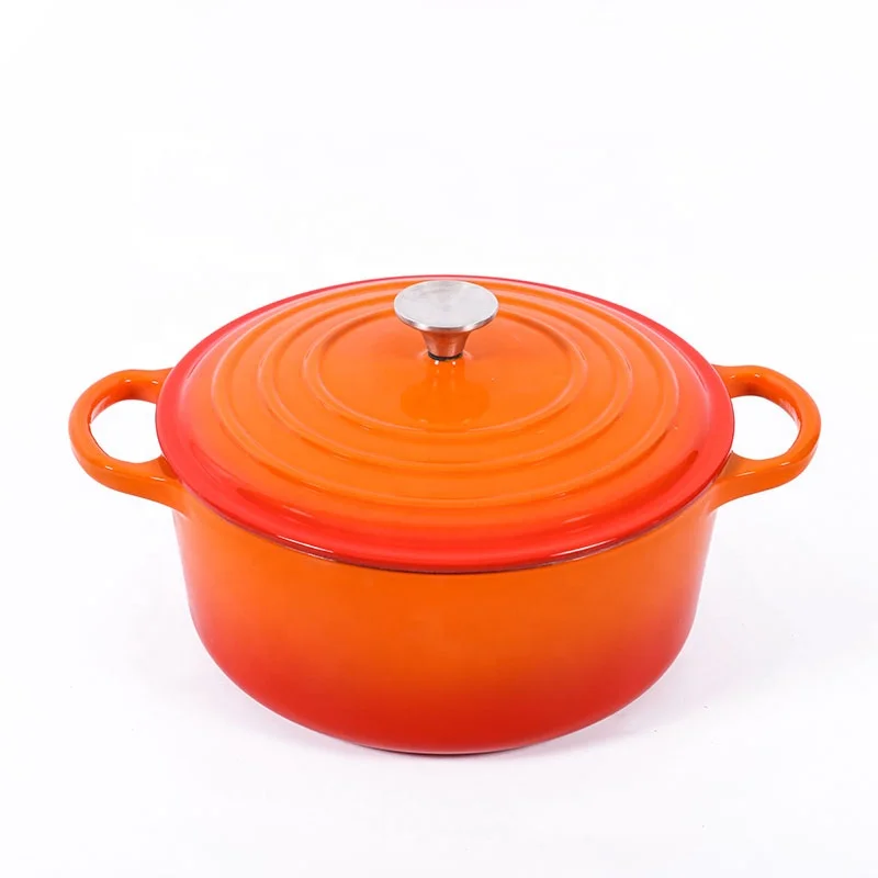 

Cast iron enamel saucepan 20/22/24/26/28 cm oven classic design metal material