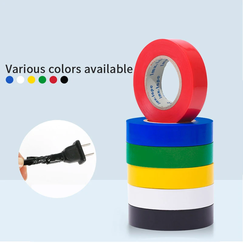14 M/Roll Color Electrical Tape PVC Wear-resistant Insulating Waterproof Electrical Tape Super Sticky Wire Protection Tape
