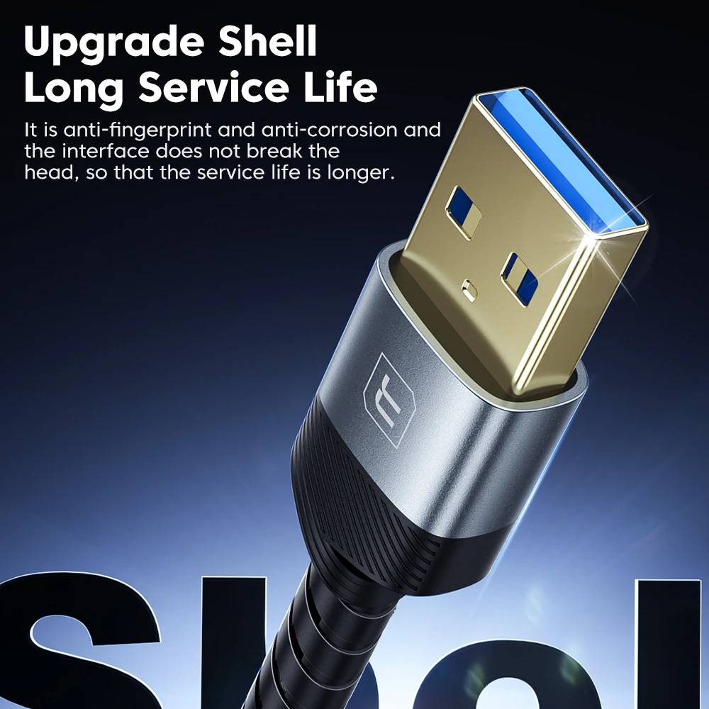 Toocki USB3.0 تمديد كابل ذكر إلى أنثى كابل بيانات نقل عالي السرعة للكمبيوتر المحمول التلفزيون Xbox USB موسع الحبل #5