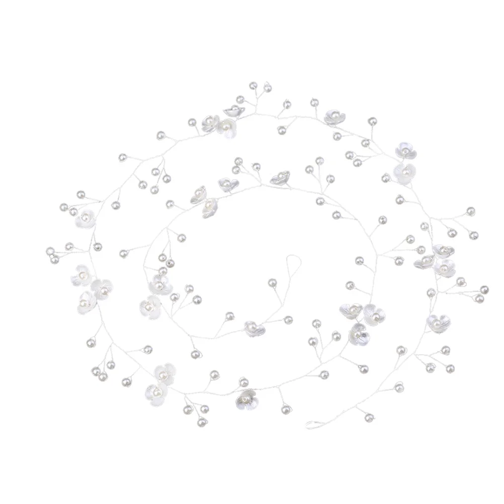 

Bridal Pearl Flower Waist Belt Zinc Alloy Chain Elegant Wedding Dress Belt Bride Accessory Bridal Sash Wedding Decor