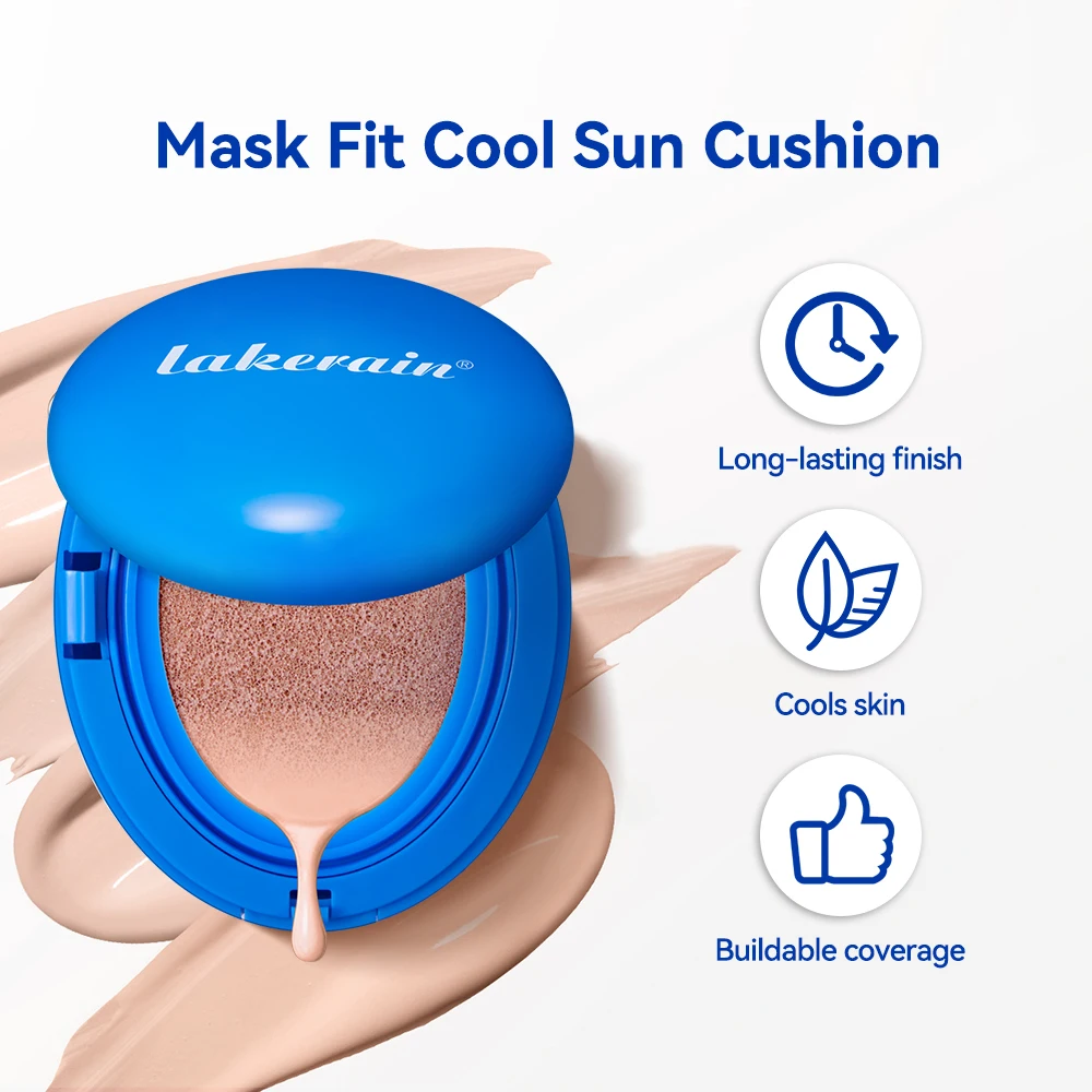 tirtir Cool Sun Cushion Air Foundation CC Cream Powder Puff Nawilżający podkład rozjaśniający Korektor Makijaż Korea Kosmetyki