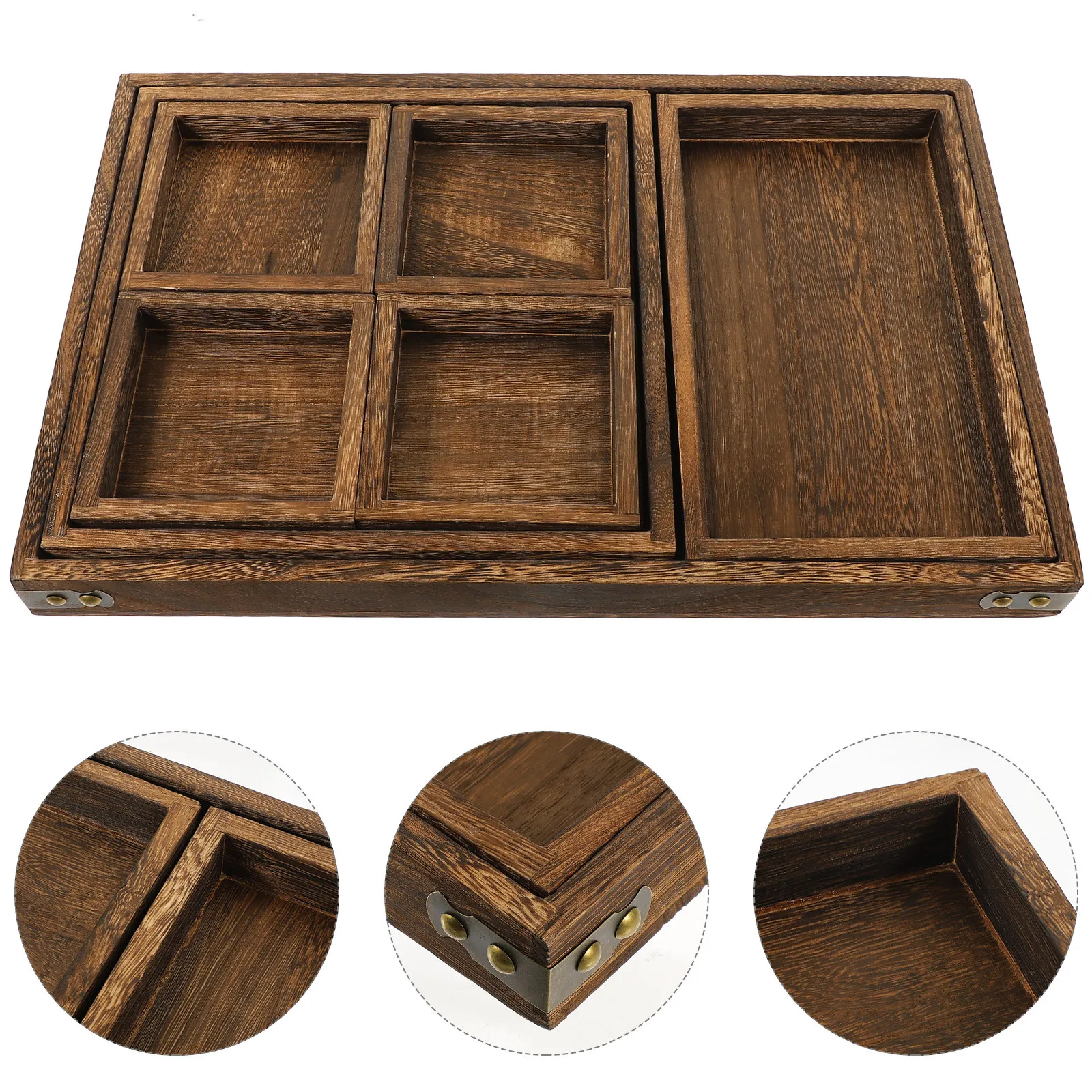 

Деревянный поднос, прямоугольная сервировочная тарелка, многофункциональная для завтрака, еды, десертов, чая, закусок, кофейных напитков, домашнего ресторана, вечеринки